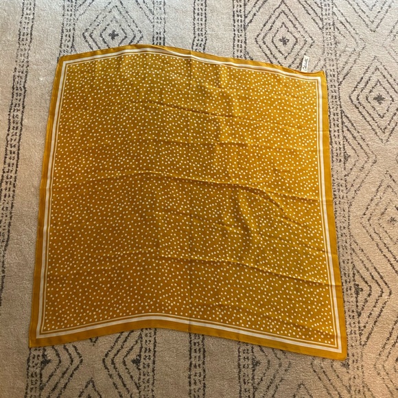 Cleobella Accessories - Cleobella Yellow Polka Dot Scarf